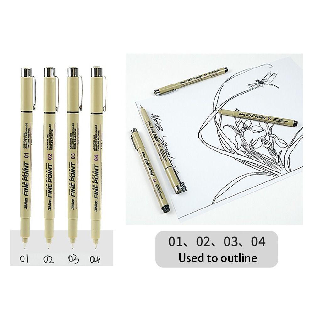 1Pcs Micron Drawing Pen Hook Line Sketching Needle Pen Ink Marker Pen  for Manga Draw Sketching