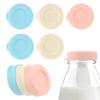 Glass Bottle Replacement Cover Milk Bottle Silicone Caps Anti-splash Sealing Cover Bottle Drinking Bucket Cover Lid Wine Cup Cap