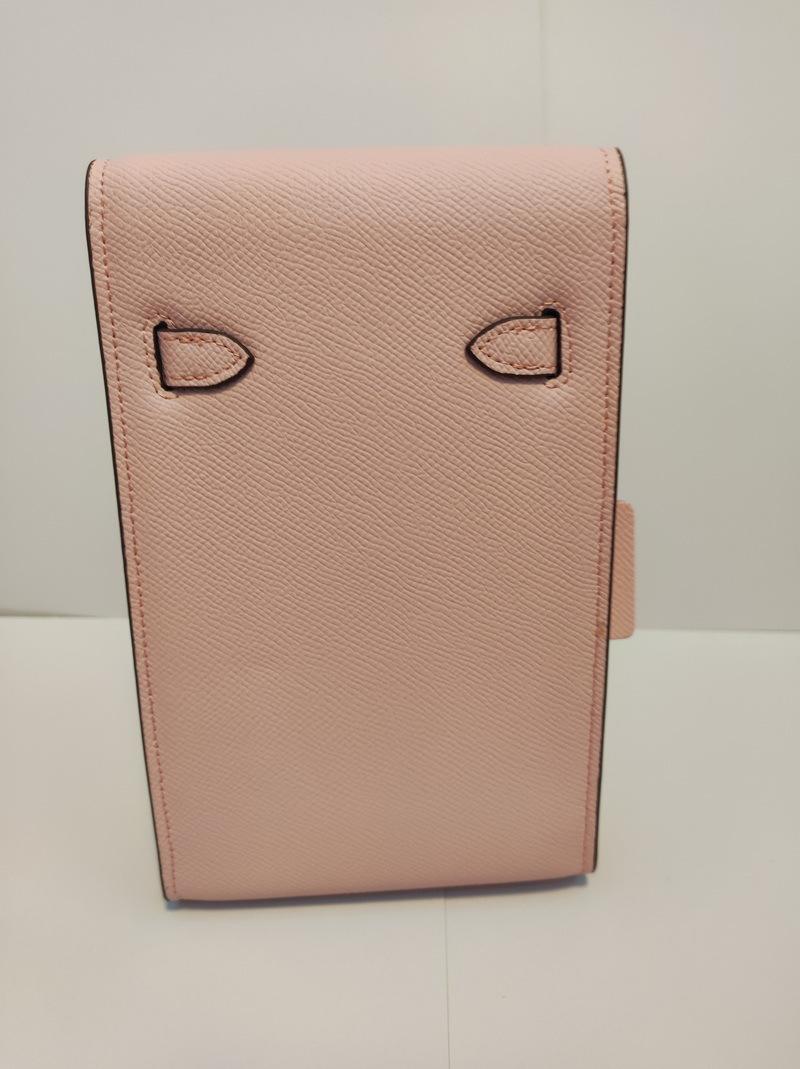 Palm pattern cowhide women s vertical bag, mobile phone bag, women s mini messenger bag розовый