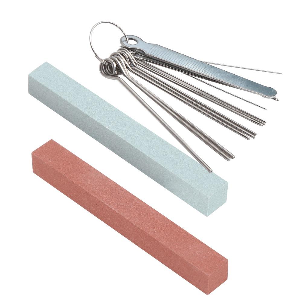 Stainless Steel+Sharpening Stone Guitar Maintenance Kit Multi-color Fret Polishing Tool For Guitar