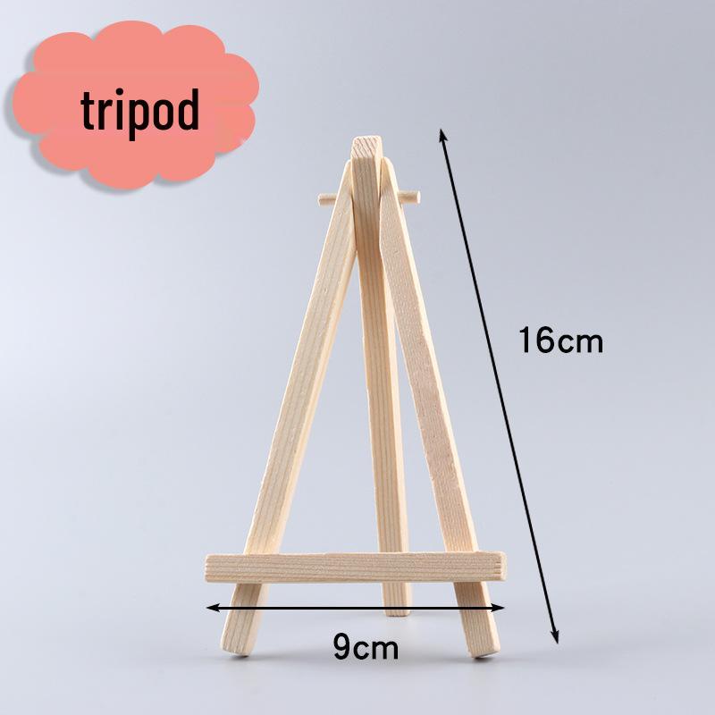 Mini Easel & Canvas Set - Wooden Desktop Display Stand for Acrylic & Oil Painting