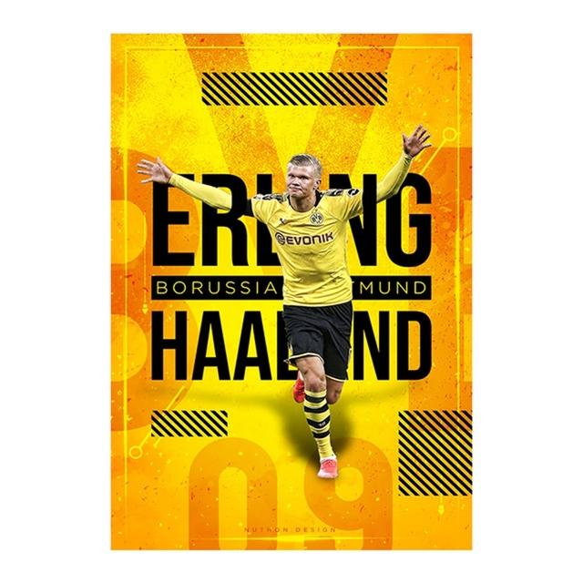 

Эрлинг Хааланд Футбольная звезда Футболист Плакаты и принты Холст Картина Настенное искусство подарок другу Гостиная Спальня Домашний декор 21*30cm