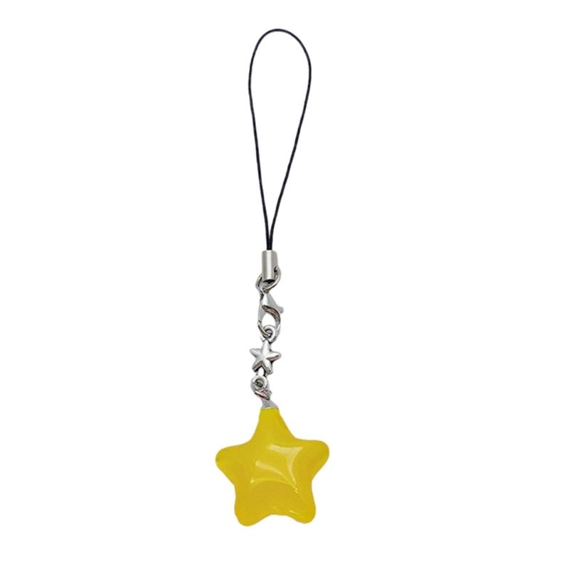 Jelly Star Pendant Keychain Detachable Phone Lanyard for Fashion Individuals