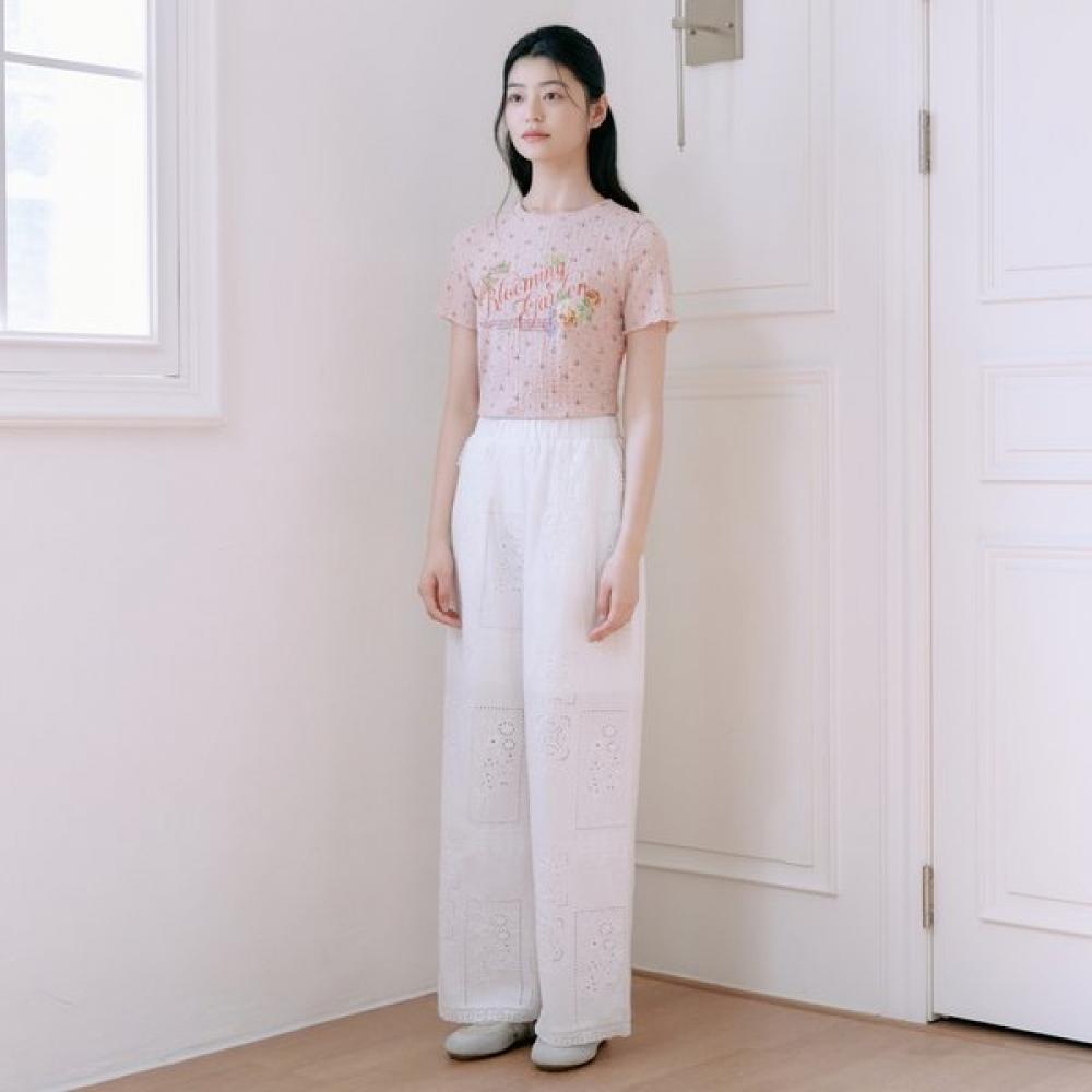 Thursday Island Women Eyelet Embroidered Banding Pants T264mpt249w