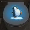Glow In The Dark Toilet Stickers Cartoon Frog Penguin Design Removable Waterproof Bathroom Wall Sticker Home Decor