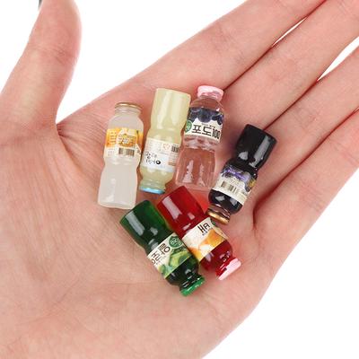 5Pcs 1:12 Dollhouse Miniature Drink Bottles Doll House Kitchen Accessories