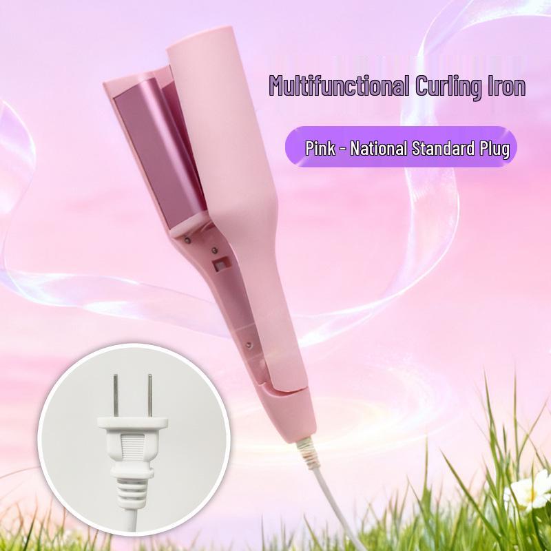 

European 32mm Deep V Curling Iron - Wavy, Egg Roll Style, Long-Lasting No-Heat Hair Curler