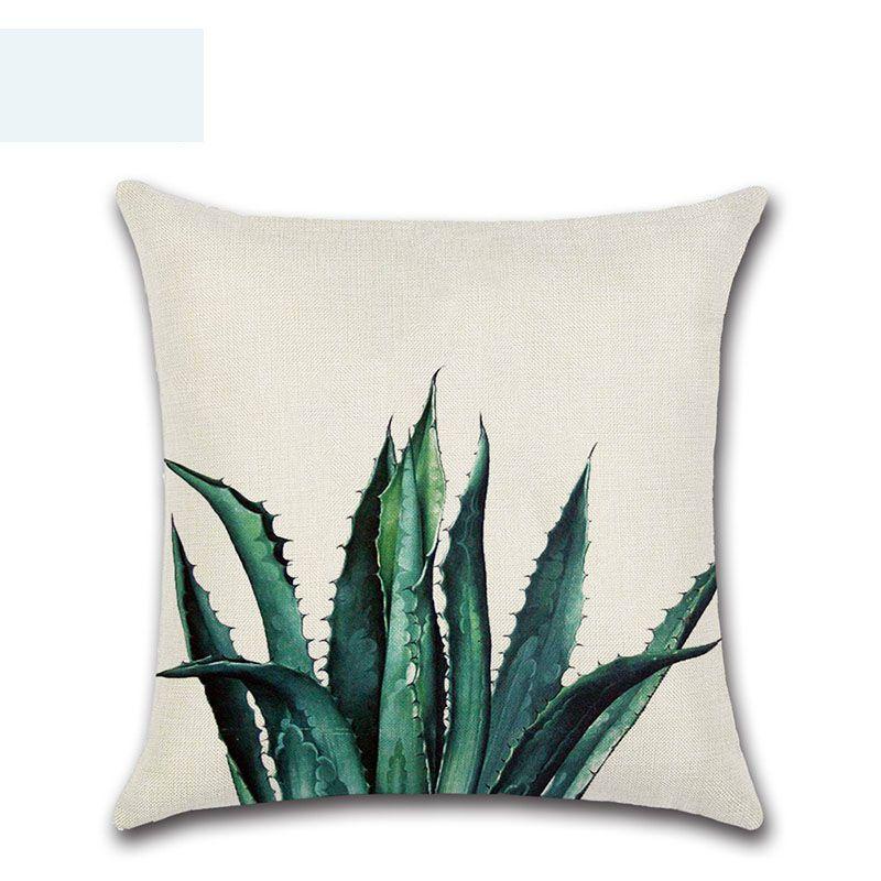 Luxuriöser 18'' Grüner Tropische Pflanze Kissenbezug Baumwolle Sofakissenbezug Dekorativ