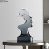 Abstract Transparent Characters Head Sculpture Desk Decoration Ornaments Figures Handicraft Modern Home Decor Accessories