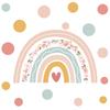 Bohemian Large Rainbow Watercolor Wall Sticker Vinyl DIY Removable Wall Decals Nursery Girls Room Playroom Home Decor