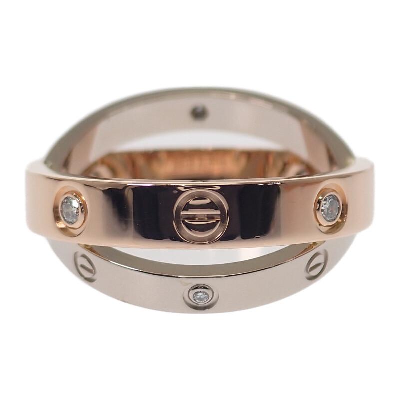 CARTIER  B4094347 #7(JP Size) ring K18 Pink Gold/K18 white gold Women