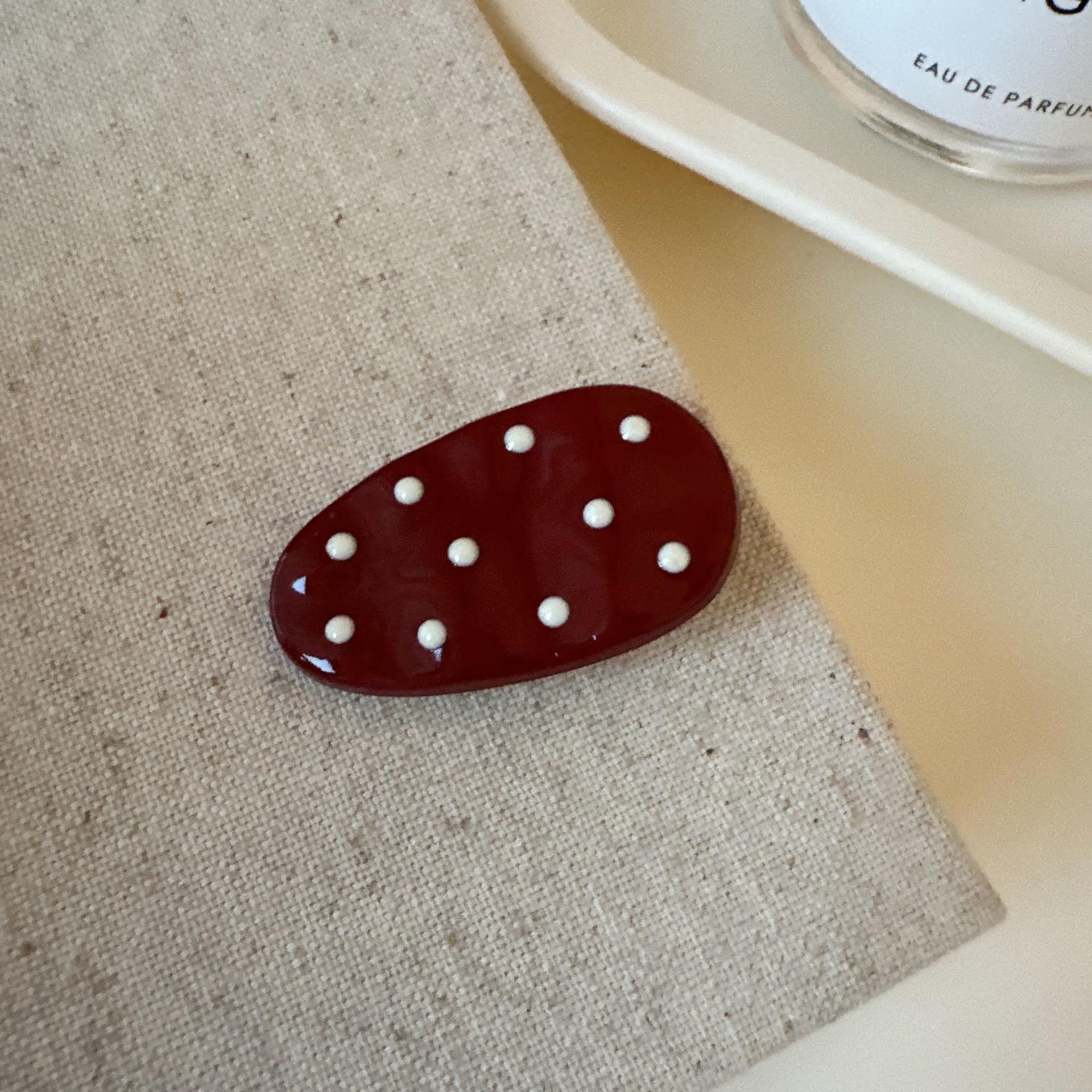 

Cute polka dot small water drop duck bill hairpin simple versatile side hair bangs clip hairclip hair accessories