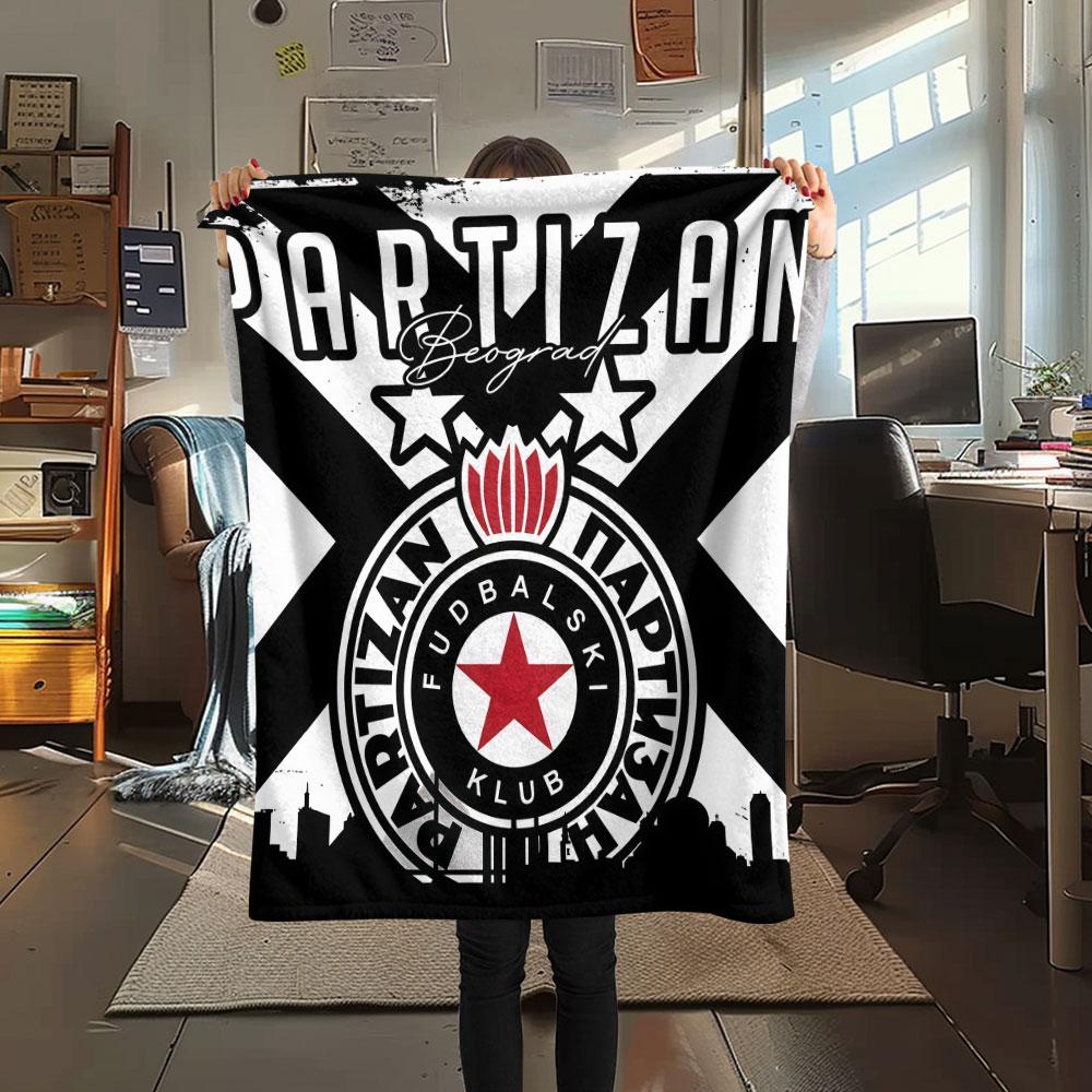 Poster Partizan Plaid in Flanella, Alta Qualità Confortevole per Tutte le Stagioni, Decorazione per la Casa, Calore e Comfort