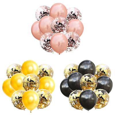 10pcs Ramadan Kareem Eid Mubarak Latex Balloon Set Ramadan Party Decorations Supplies With Confetti Sequin Drop Ship Wholesale
