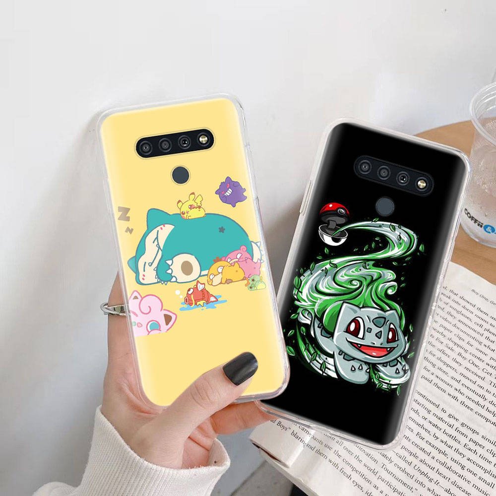 Transparent Case for Samsung A04 A14 A23 M33 M53 Realme 10 9 C35 C55 VIVO X80 Infinix Hot 30 Note 11 Tecno Spark 8P Pro P-36 Pikachu Pokémon