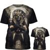 Ancient Egyptian Pharaoh 3D Digital Printed Pattern T-shirt Retro Style Men's Loose T-shirt