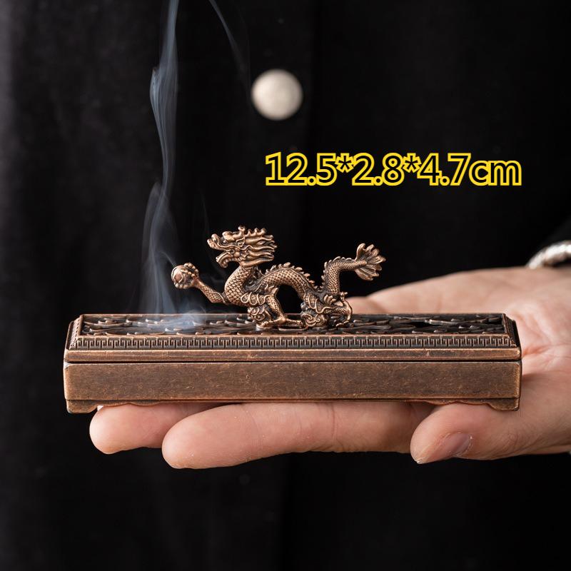 

Благовония из сандалового дерева в форме Божественного Зверя в китайском стиле для комнатной ароматерапии, короткие, с подставкой из сплава для благовоний