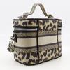 Dior Vanity Handbag 2WAYShoulder Leopard Beige Canvas Women Used