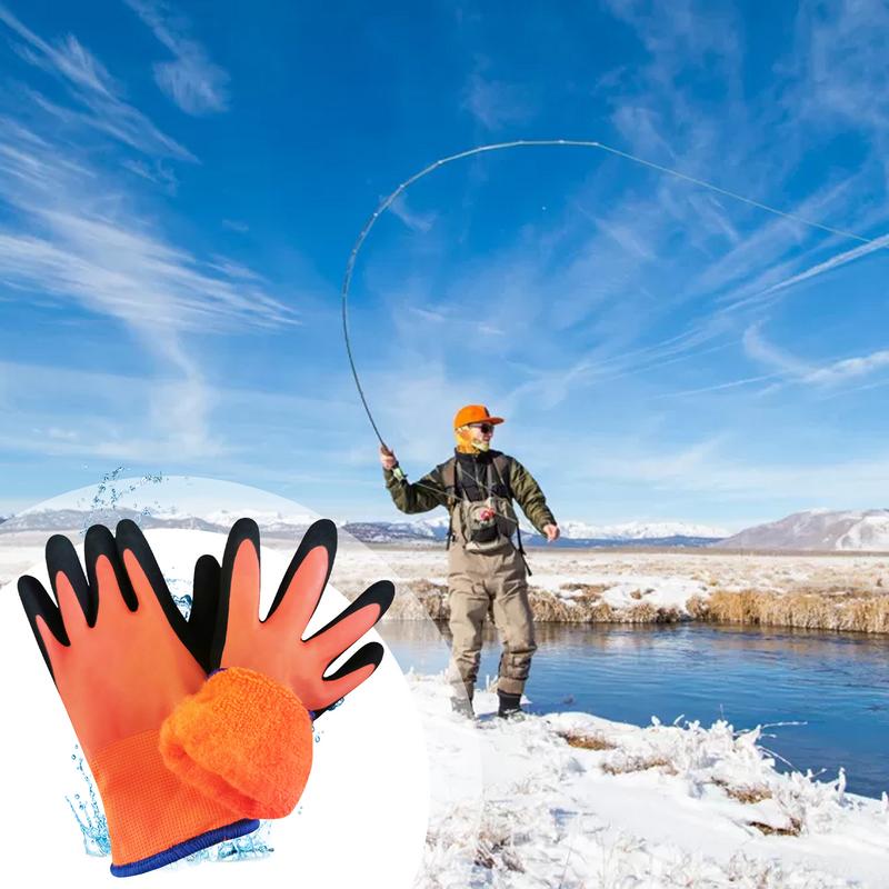 Thermal Lined Winter Work Gloves Waterproof Anti-freeze Low Temperature Fishing Gloves Cold Resistant Safety Gloves