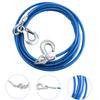 Heavy Duty Towing Rope 4m 5 Tons Wire Rope Safety Hook Steel Rope Emergency Towing Car