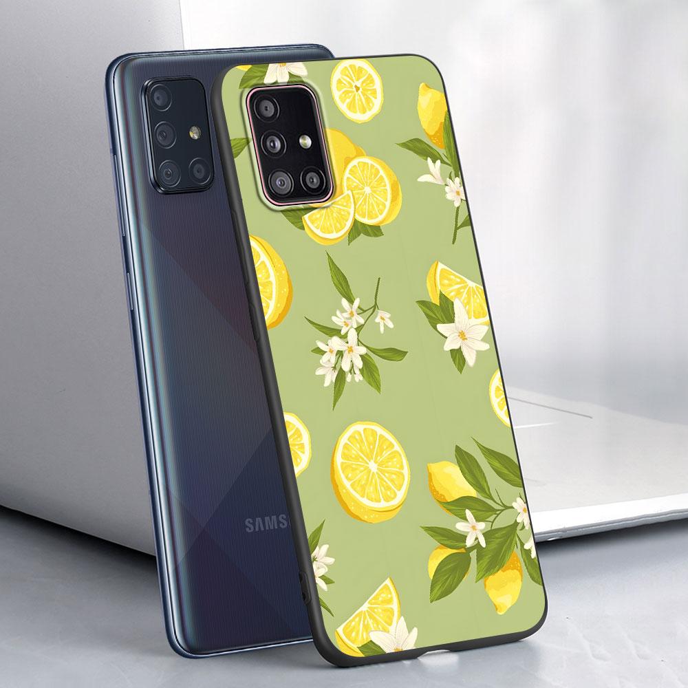 Summer Fruits Lemon Case for Samsung Galaxy A51 A53 A54 A31 A52 A12 A13 A21s A22 A32 A11 A22 A33 A41 A52s A73 TPU Phone Cover