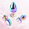 Metal Anal Plug 3 Piece Set Butt Plug Metal Anal Sex Adult Toy for Men and Women Couples