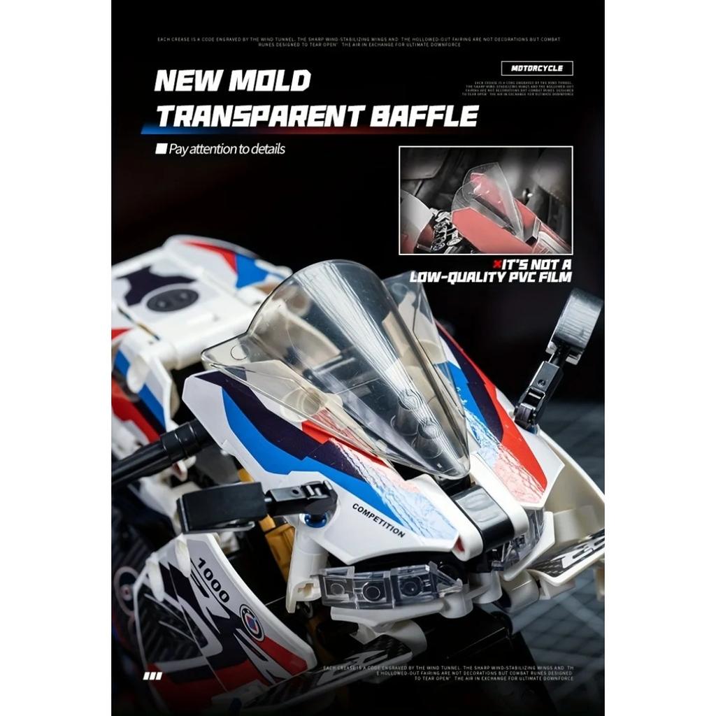 1/8 Motorcycle Building Blocks Set Super Motorbike Model Kit Technical Racing Kids Assembled Toys Gifts for Boys and Girls