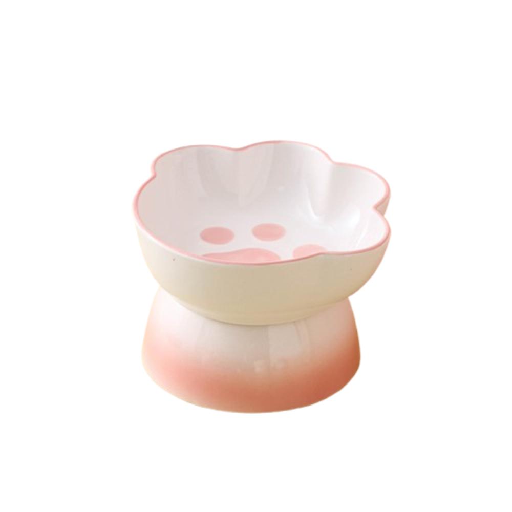 Slanted Dog Food Bowl High Foot Pet Drinking Bowl Snack Bowls Ceramic Cat Bowl  For Cats Dogs