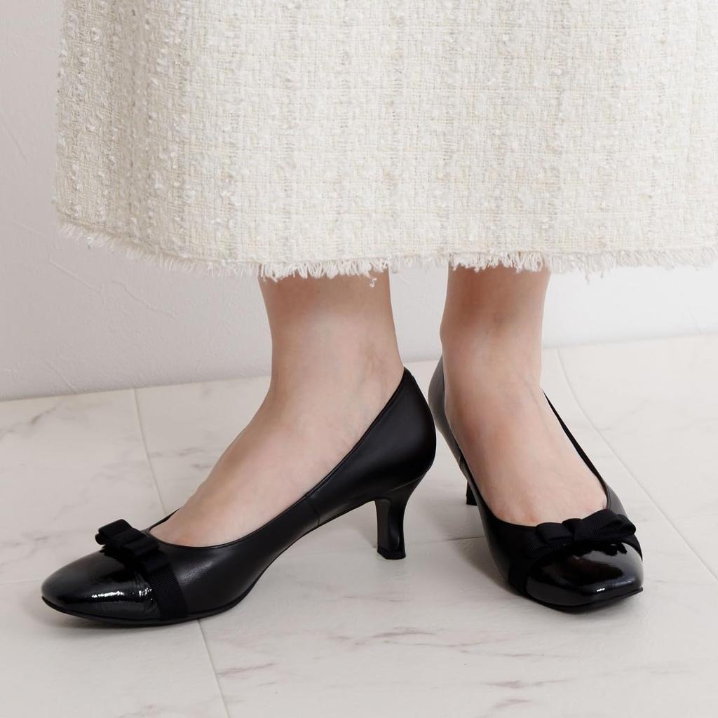 Himiko Ribbon Design Pumps/643101 Black 235