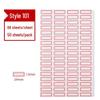 Colored Self-Adhesive Label Stickers for Handwriting, 50 Sheets - Office Use Name & Price Tags