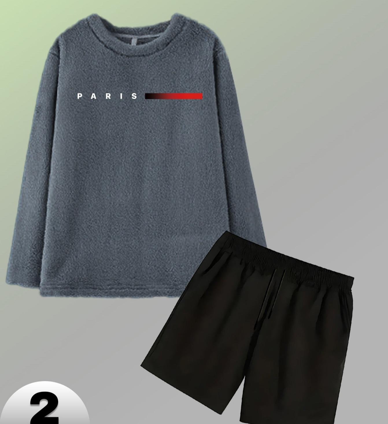 Мужской фланелевый комплект шорт, теплый и мягкий, незаменим для домашнего отдыха M