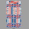 Patriotic Stars & Stripes Nail Stickers - Red & Blue Waterproof Decals for Independence Day (YMY2181-219)
