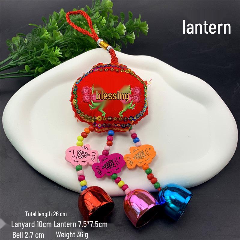 Chinese Style Snake Year Embroidered Scented Wind Chime Pendant for Home or Car