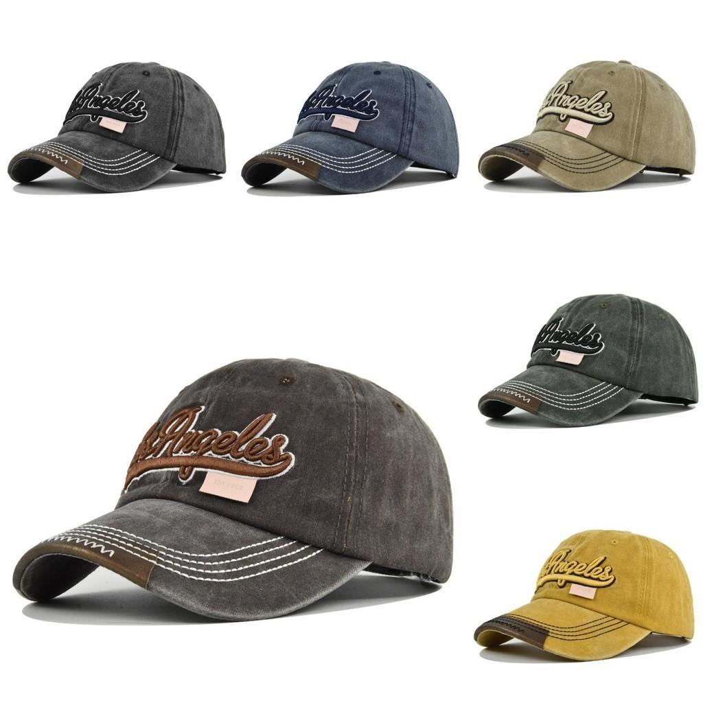 Vintage 3d Embroidery Baseball Cap Washed Out Sun Hat Adjustable Size