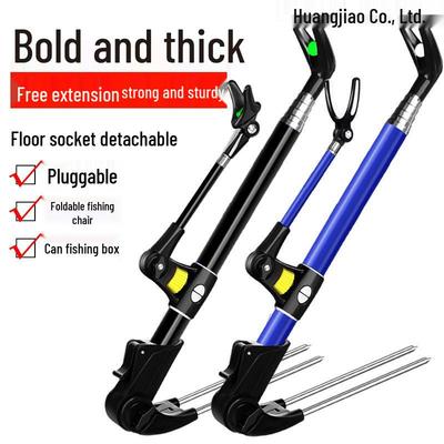Stainless Steel Multi-Functional Fishing Rod Stand: Portable, Ground Insert, Table Stand for Outdoor Use
