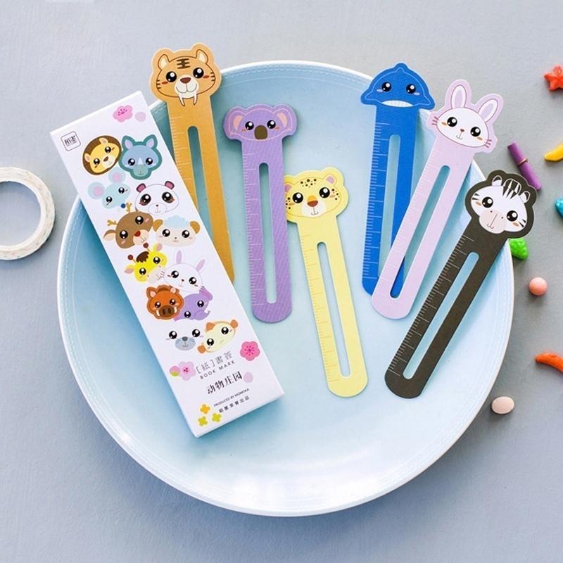 1box MO.CARD "Animal Farm " Scale Shape Bookmark Paper Bookmarks Kawaii Stationery School Suppl