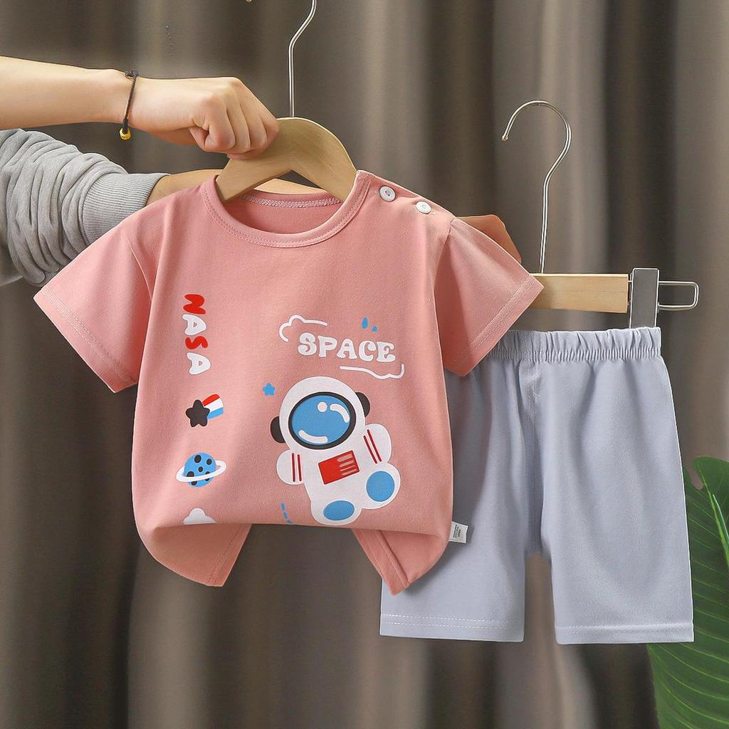 Ubrania dla dzieci Zestawy dla dzieci Chłopcy Dziewczęta T-shirty Szorty 2 sztuki Lato Bawełna Krótki Rękaw Ubrania dla dzieci Maluch Garnitur