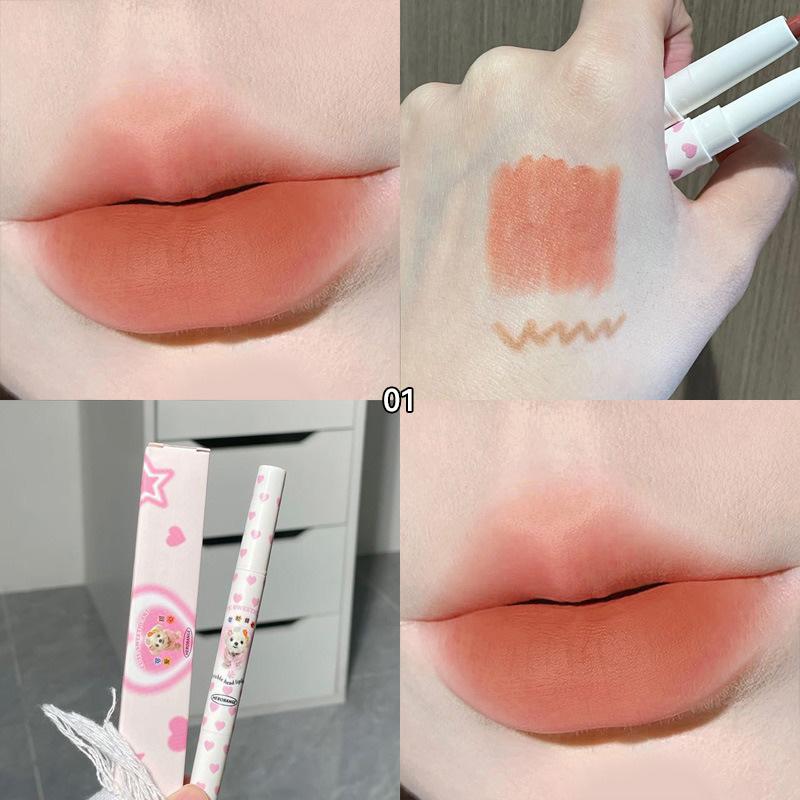 HERORANGE Dual-Ended Lip Liner & Velvet Matte Lipstick - Precision Lip Contouring with Soft Misty Finish