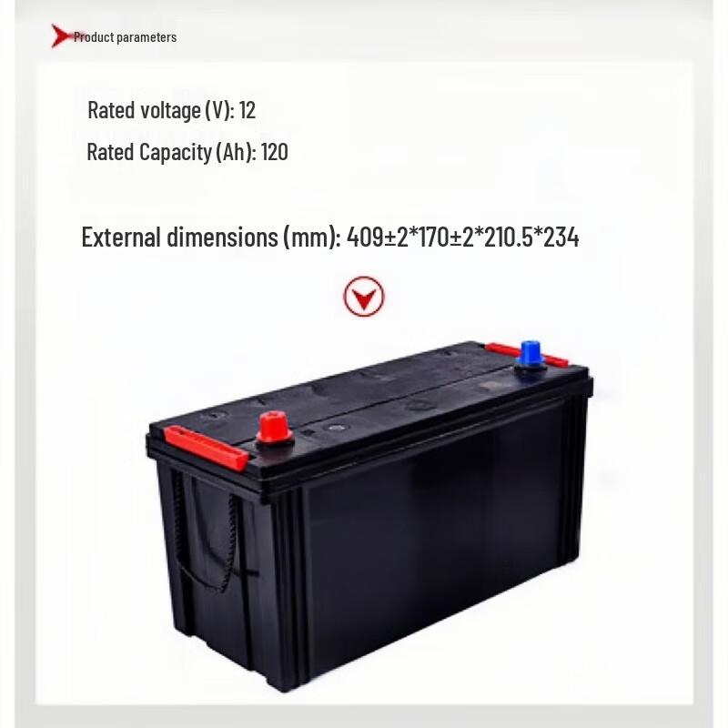 Lixian 12V 120A Agricultural Vehicle Battery CN Plug (adapter Included)