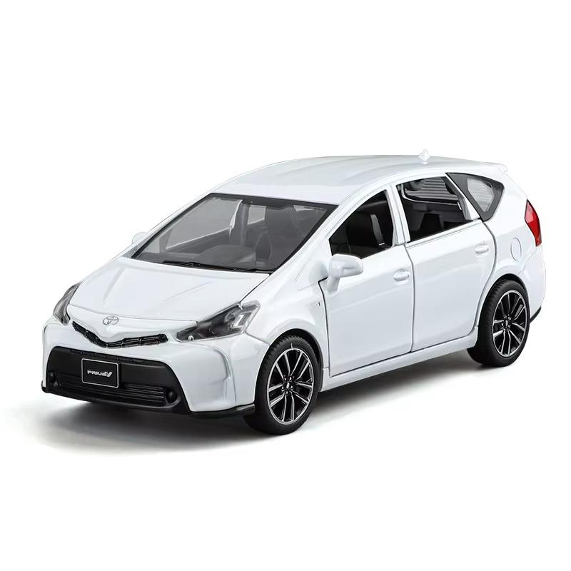 ybsdr3 1/32 TOYOTA PRIUS Alloy Car Model Diecast Metal Vehicles Car Model Sound and Light Simulation Collection Childrens Toy Gift