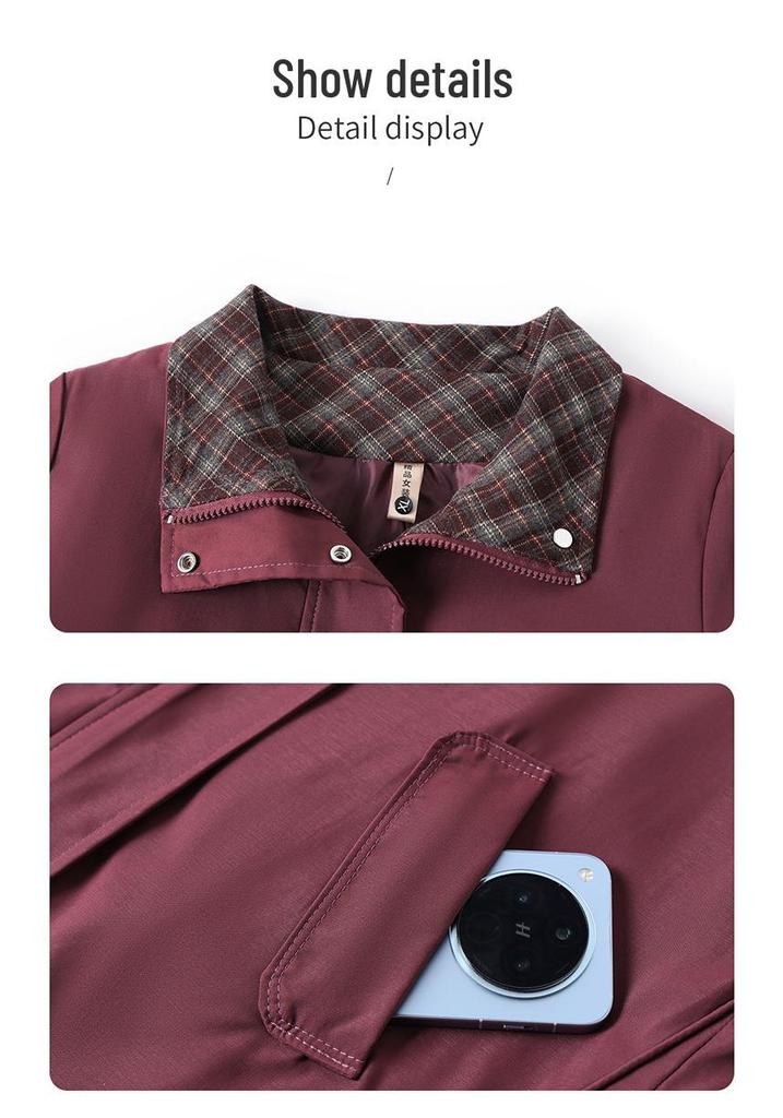Lapel Spring Jacket for Women 50+: Casual Long Sleeve Outfit for Middle-Aged & Elderly
