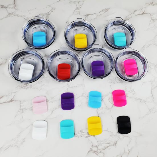 Cup Lid Straw Magnetic Slider Hole Good Sealing Heat-Resistant Anti-Drop Smooth Opening 20/30oz