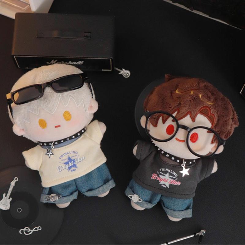 Doll Clothes For 17Cm-20Cm Cotton Dolls Labubu Clothes Doll American Hip Hop V1 V2 Doll Clothing Accessories