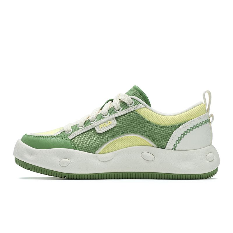 FILA COOKIES Cookie Shoes Low top Casual Shoes Women s Green Yellow F12W522301FFE 35.5