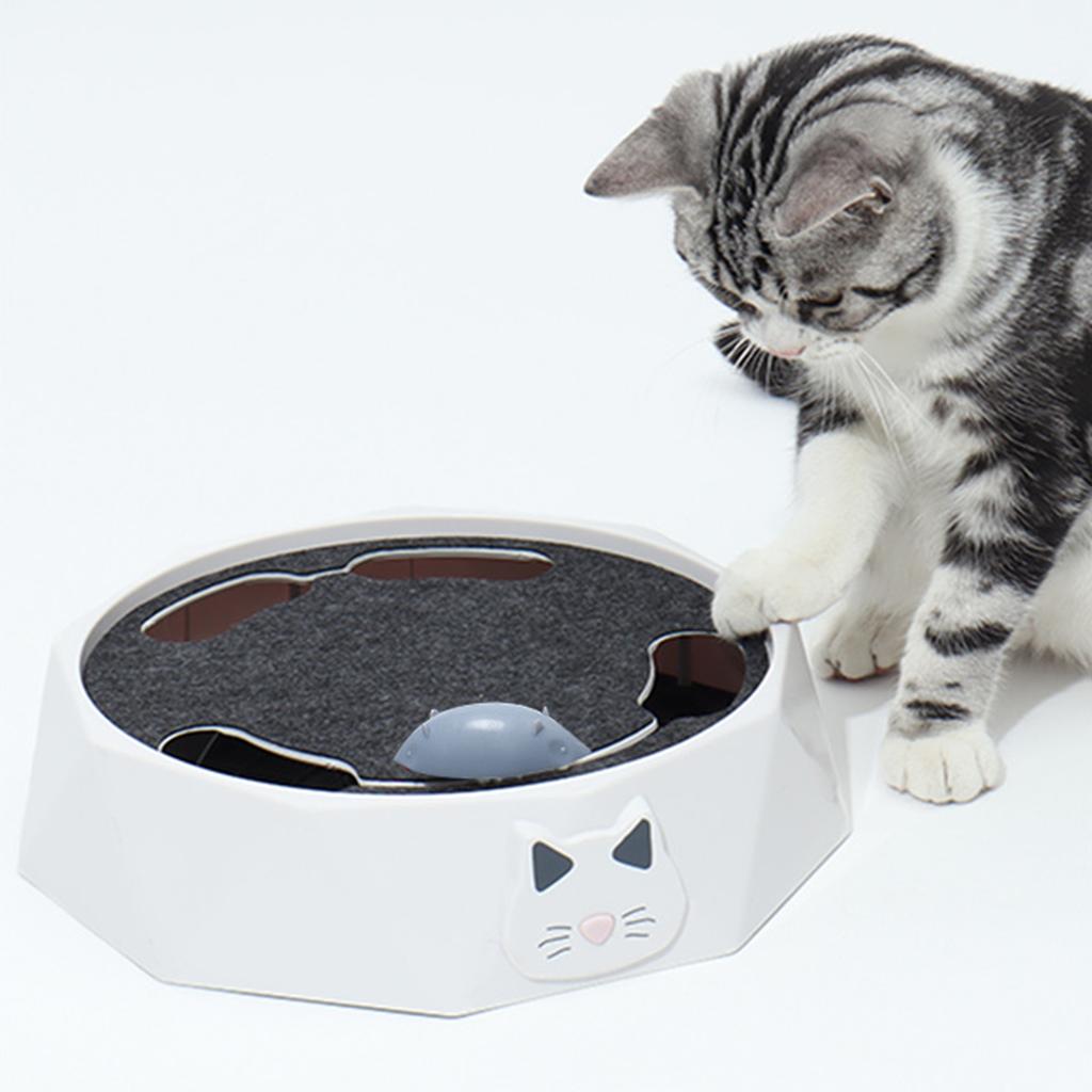 Interactive Cat Turntable Electric 2 Speed Adjustable Automatic Puzzle Catch Mouse Play Cat Toy for