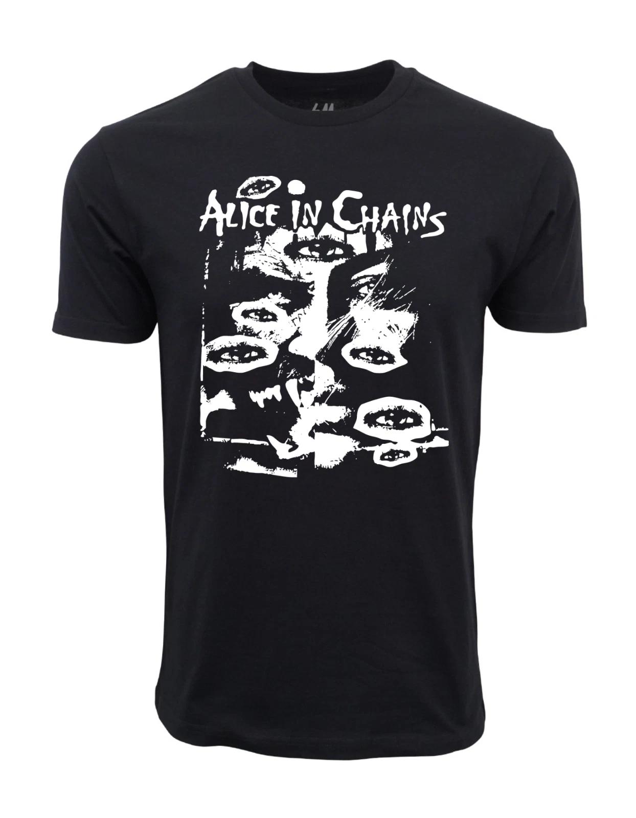 Unisex Adult Casual Graphic Alice In Chains Eyes Graphic T shirt T-... S