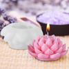 3D Lotus Shaped Candle Silicone Mold Lotus Cake Chocolate Silicone Mold Flower Peony Candle Mold Glue Plaster Crafts Mold