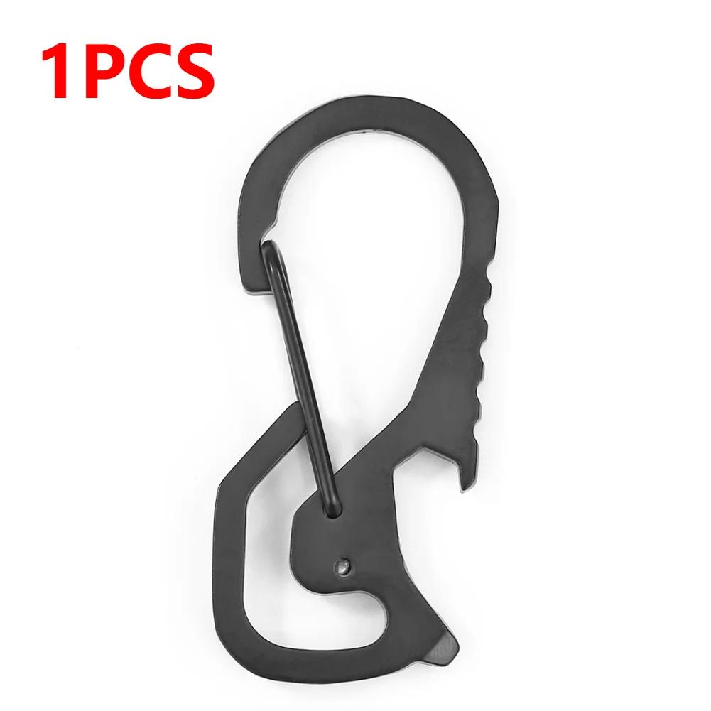 Keyring Bottle Opener Stainless Steel Pocket Keychain Carabiner Multifunctional Practical Mountaineering Buckle Outdoor Gear