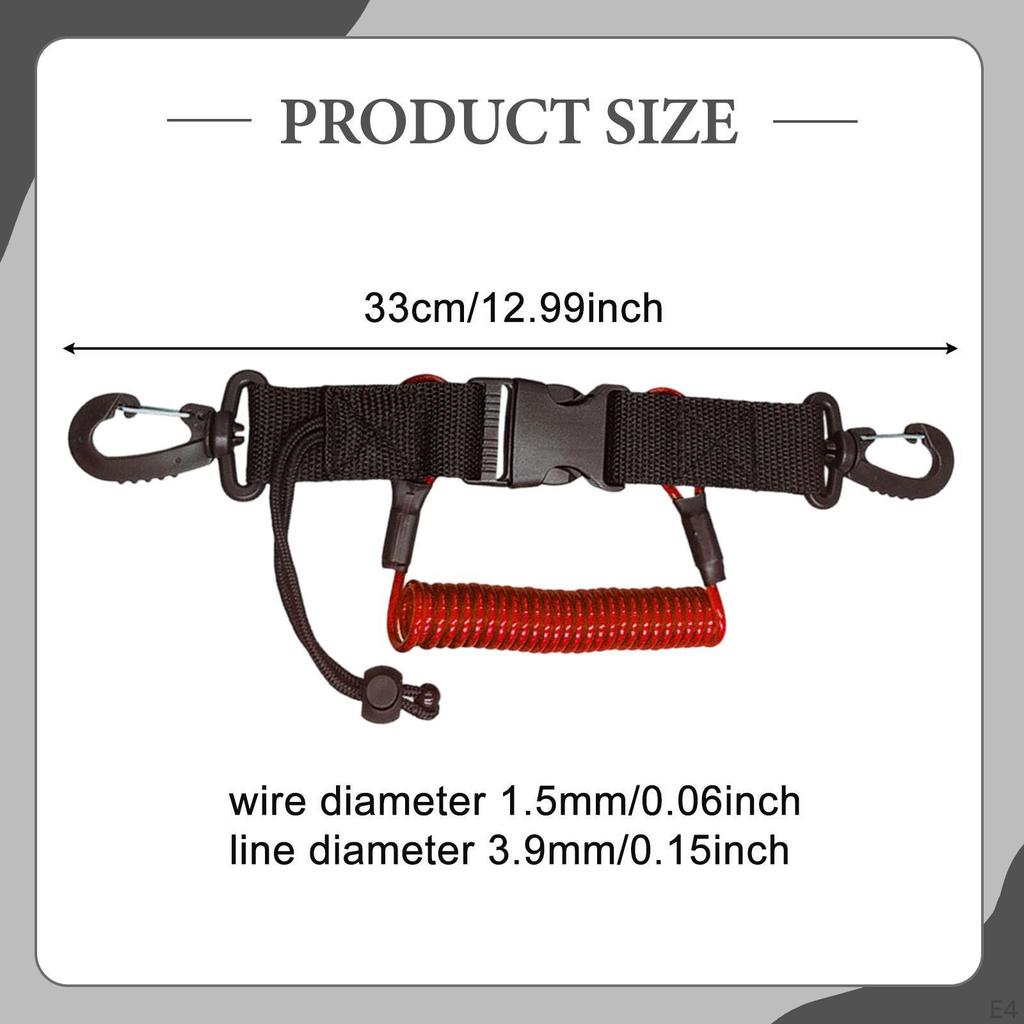  Lanière de plongée sous-marine Anti-perte Durabilité Accessoires avec boucle à dégagement rapide, Multifonctionnel pour