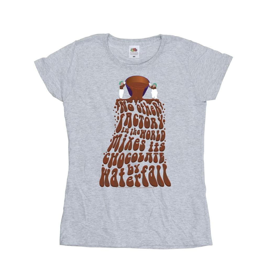 Willy Wonka Womens/Ladies Chocolate Waterfall Cotton T-Shirt